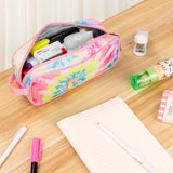 Choco Mocha Tie Dye Pencil Case for Girls Kids Toddler, Soft Zipper Small Pencil Pouch for Little Girls, Kids Pencil Bag for Girls, Colorful Choco Mocha 