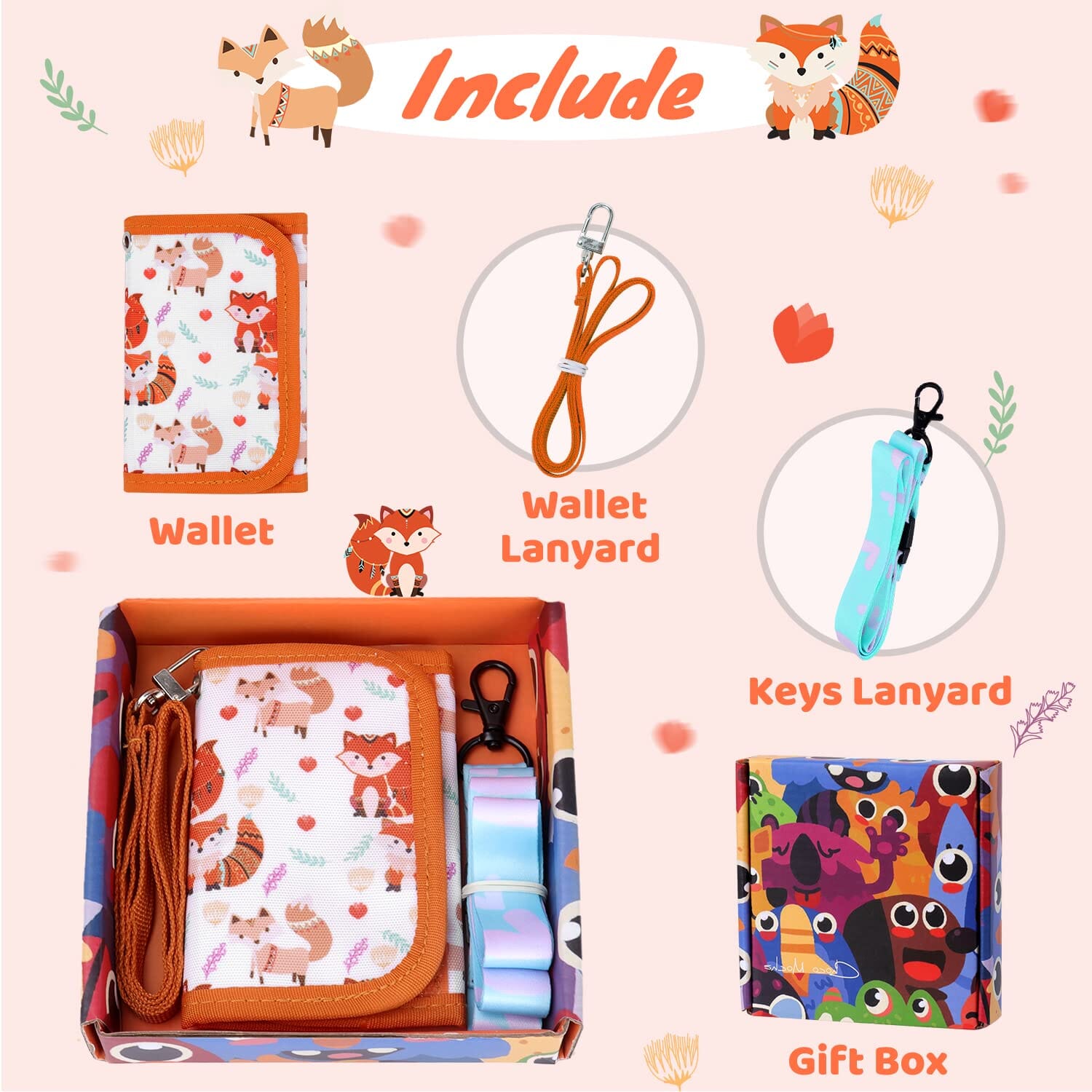 Fox-Orange Wallet Girls Wallet Choco Mocha 