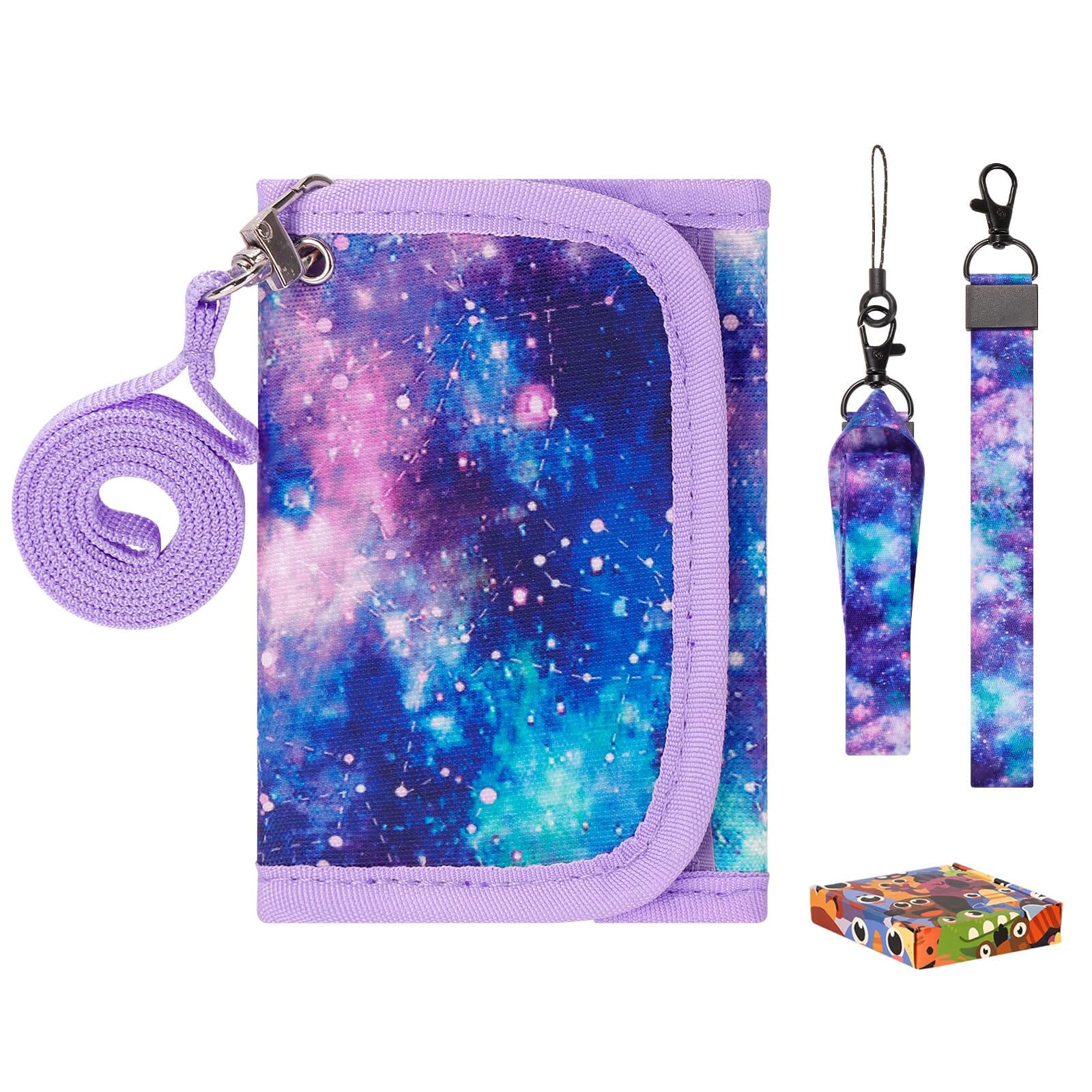 Galaxy - Green Purple Wallet Girls Wallet Choco Mocha 