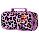 Leopard Pink Pencil Case Pencil Case Choco Mocha 