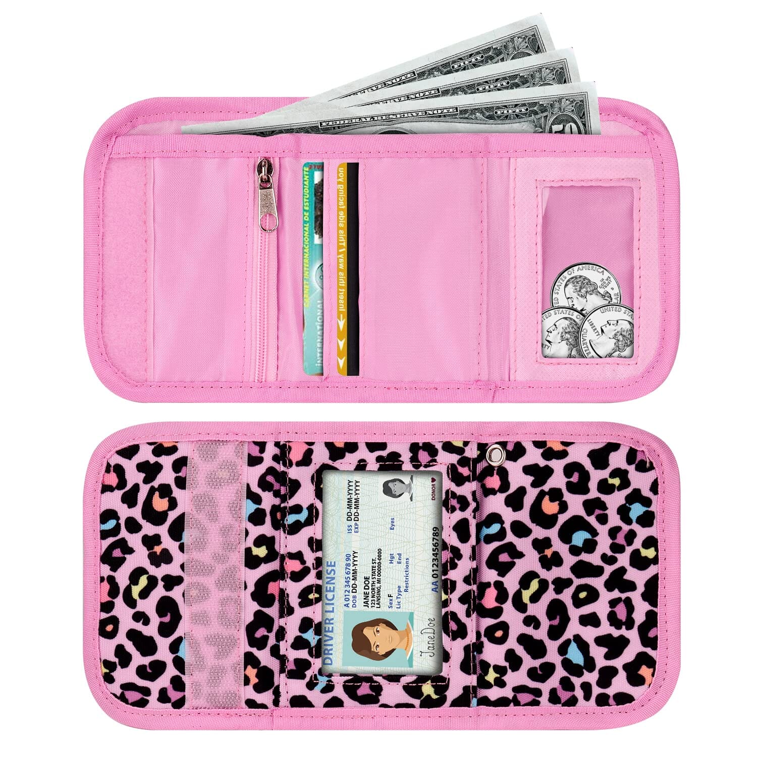 Leopard-Pink Wallet Girls Wallet Choco Mocha 