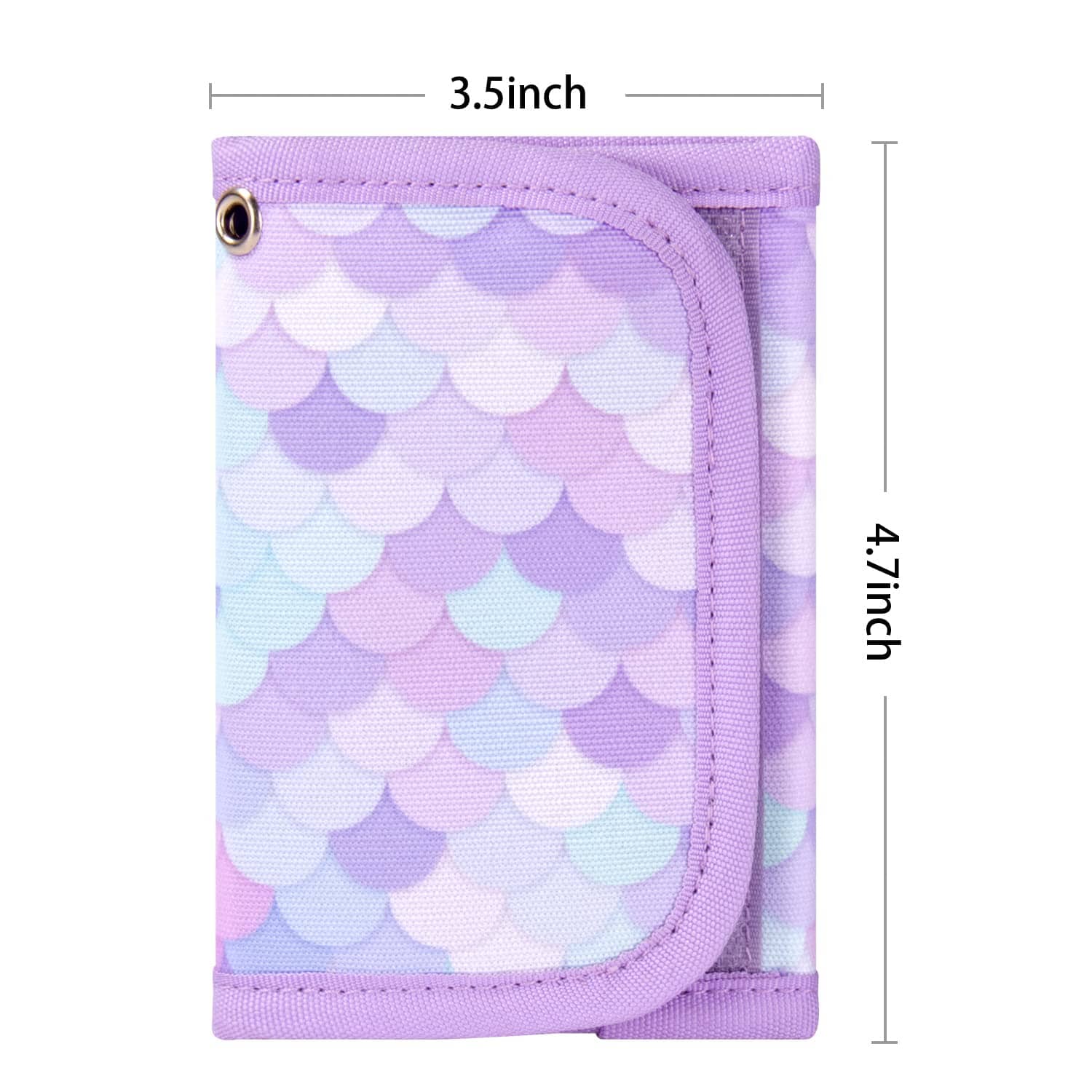 Mermaid Scales-Purple Wallets Girls Wallet Choco Mocha 