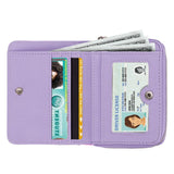 Purple Leather Wallet Choco Mocha 