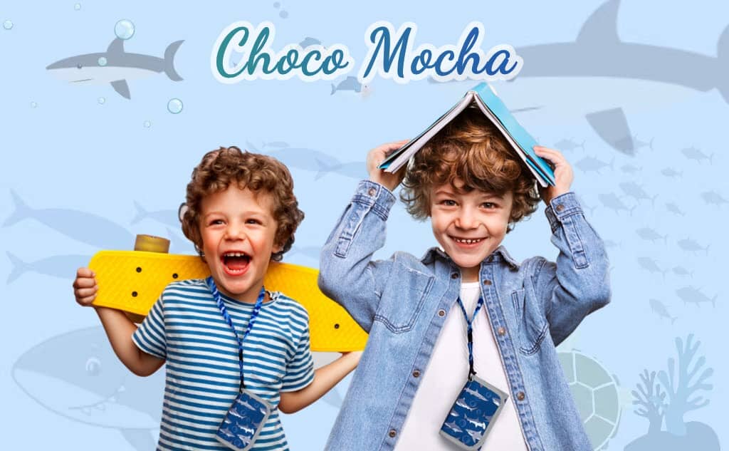 Shark Blue Wallet Boys Wallets Choco Mocha 