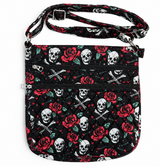 Castle Rock Skull Rose Fabric Shopping Bag