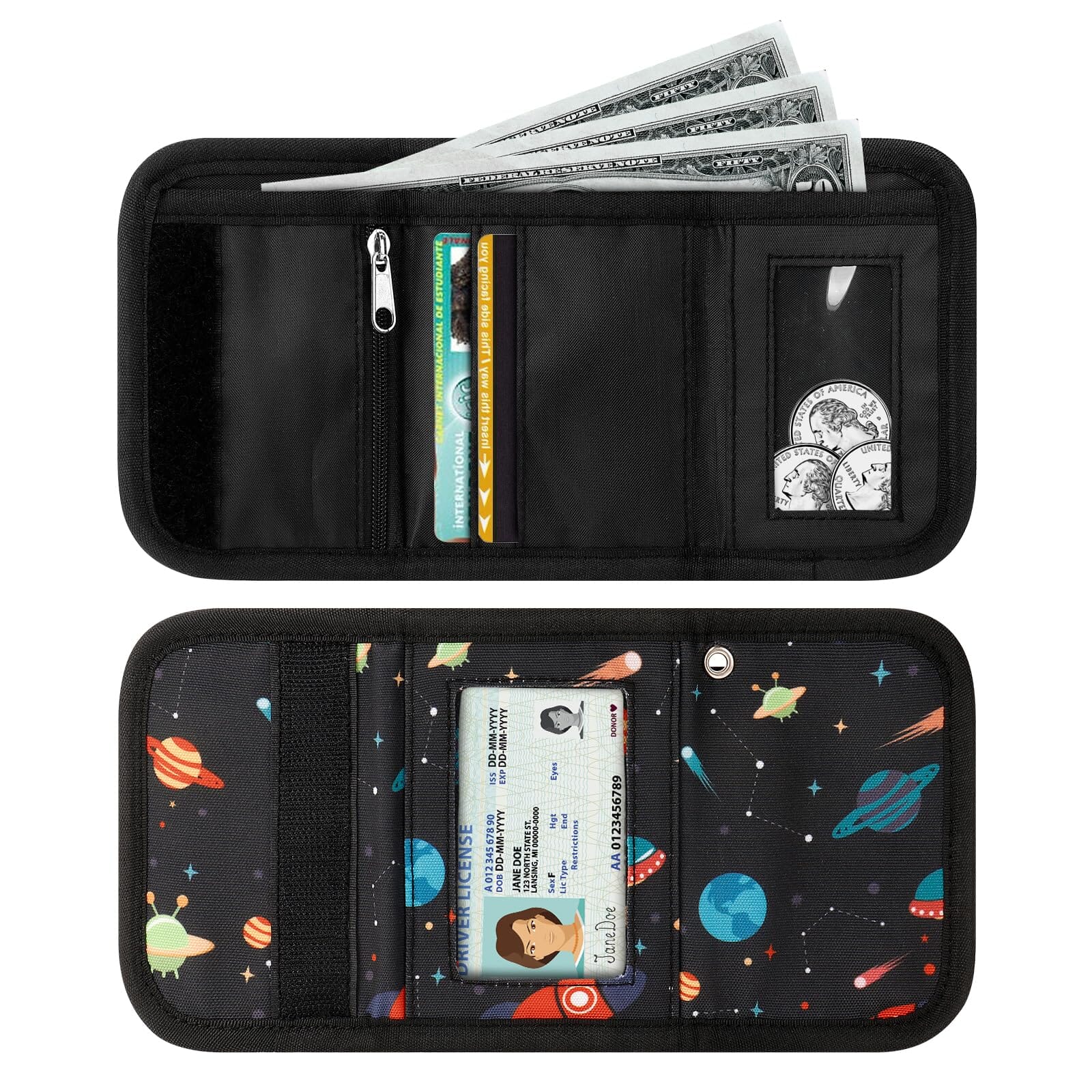 Space Blue Wallet Boys Wallets Choco Mocha 