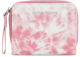 Tie-Dye Gradient Pink Leather Wallet Choco Mocha 