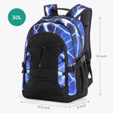 Geometric Lighting Blue Backpack